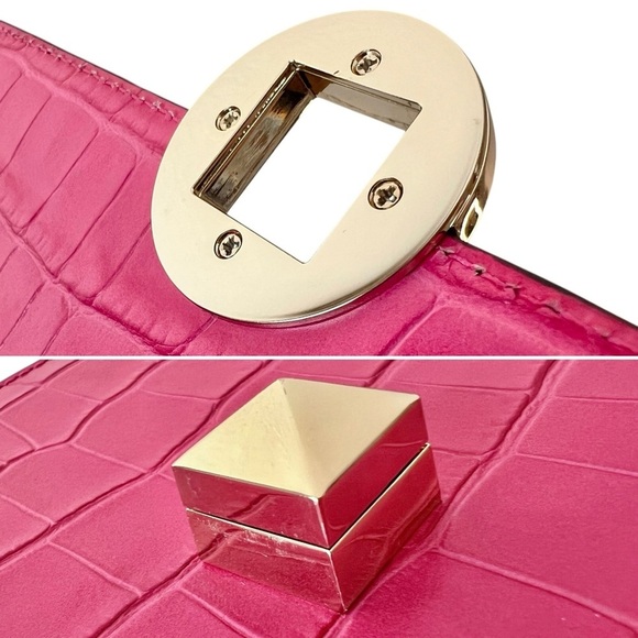 $449 Retail NWOT Kate Spade Audrey Croc Embossed 3-Way Pink Crossbody & Dust - Picture 6 of 13